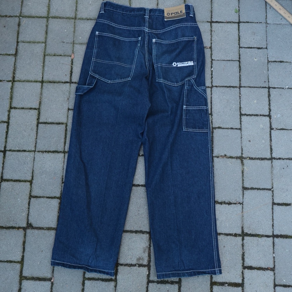 Vintage Southpole Brown Tab Baggy Jeans Size 32x31 Y2K Wide Leg Grunge Skater